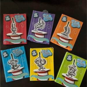Dr. Seuss Cat in the Hat Silver Plated Ornament Set of 6